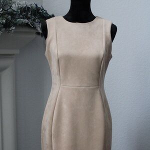 Brown Officewear Kneelength Sleeveless Calvin Klein Bodyfit Pencil Dress Used On